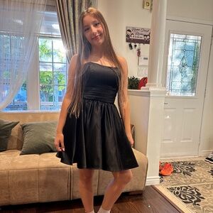 New Knit&Chic Mini Strapless Dress in Black